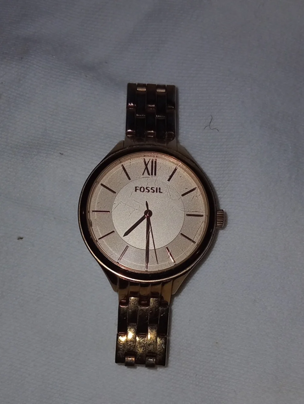 Fossil Women's Rose Gold-Tone Minimalist Bracelet Watch BQ3049